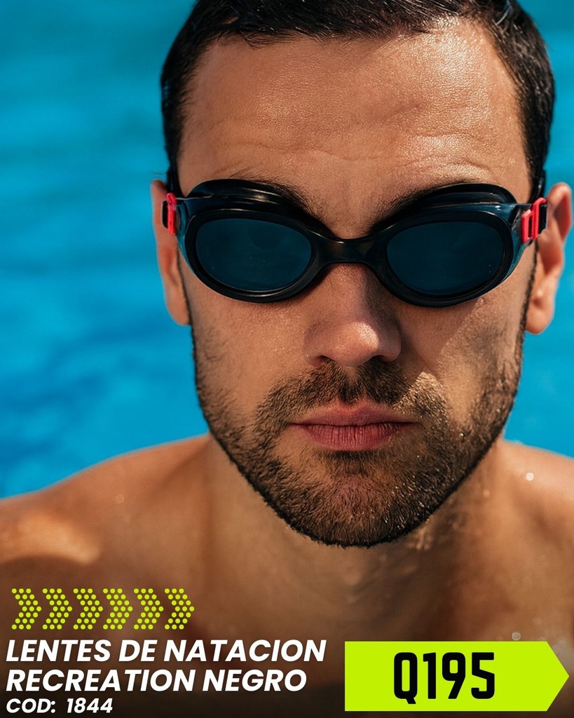 Lentes de natacion Para Adulto Speedo Recreation Negro con Rojo