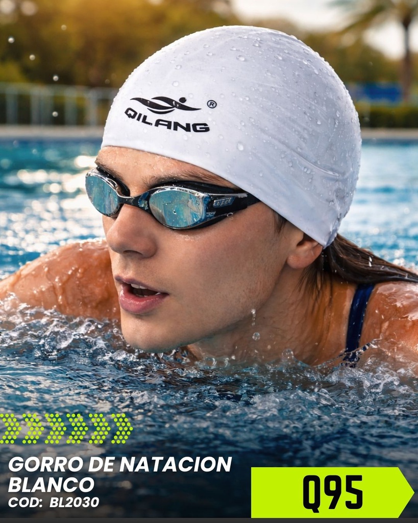 GORRO DE NATACION ADULTO BLANCA