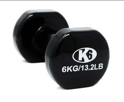 [66822] MANCUERNAS DE VINIL 6 KG COLOR NEGRO K6 EL PAR